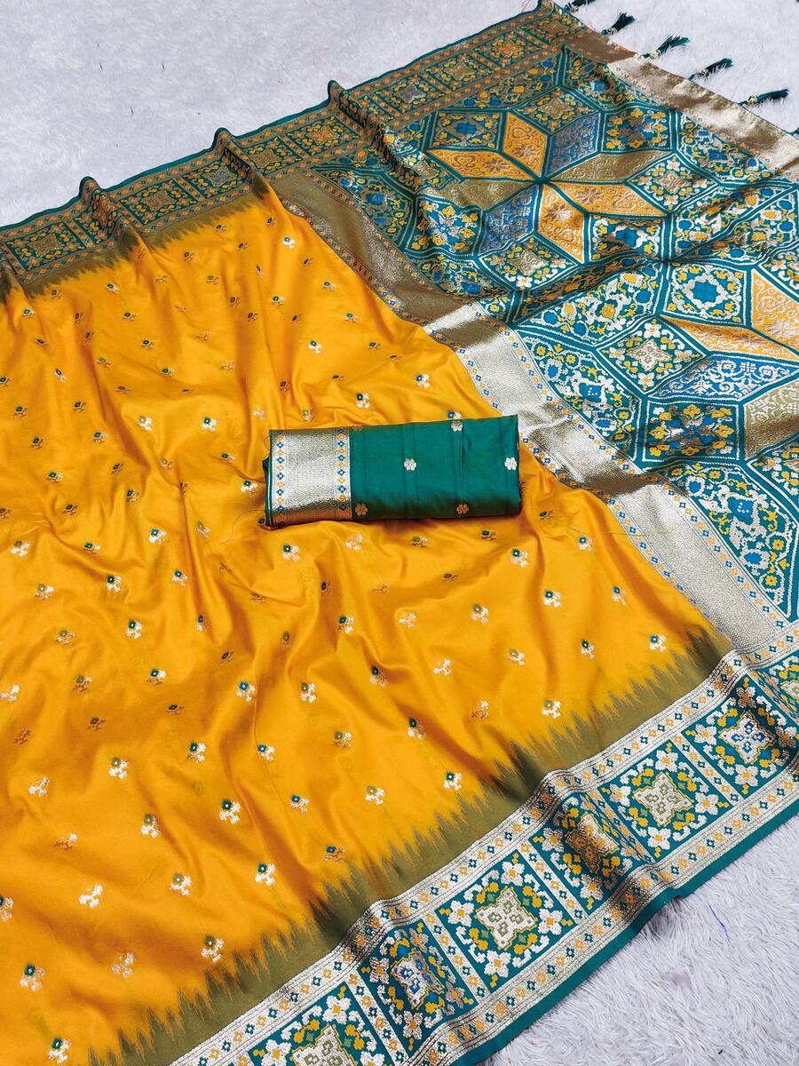 Transcendent Yellow Soft Banarasi Silk Saree With Preferable Blouse Piece