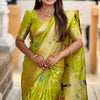Flamboyant Parrot Soft Banarasi Silk Saree With Precious Blouse Piece