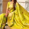 Flamboyant Parrot Soft Banarasi Silk Saree With Precious Blouse Piece