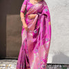 Enigmatic Purple Soft Banarasi Silk Saree With Quixotic Blouse Piece
