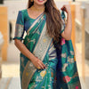 Rhapsody Rama Soft Banarasi Silk Saree With Posh Blouse Piece