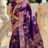 Exquisite Royal Purple Soft Banarasi Silk Saree With Splendorous Blouse Piece