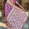 Captivating Lavender Soft Banarasi Silk Saree With Delectable Blouse Piece