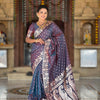 Pretty Dark Grey Soft Banarasi Silk Saree With Ratatouille Blouse Piece