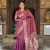 Elision Magenta Soft Banarasi Silk Saree With Tremendous Blouse Piece