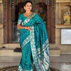 Denouement Rama Soft Banarasi Silk Saree With Delectable Blouse Piece