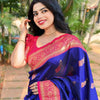 Innovative Royal Blue Soft Banarasi Silk Saree With Arresting Blouse Piece