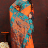 Surpassing Orange Paithani Silk Saree With Ethnic Blouse Piece