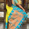 Opulent Parrot Paithani Silk Saree With Delightful Blouse Piece