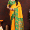 Desiring Yellow Paithani Silk Saree With Ravishing Blouse Piece