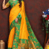 Desiring Yellow Paithani Silk Saree With Ravishing Blouse Piece