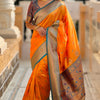 Unique Mustard Paithani Silk Saree With Girlish Blouse Piece