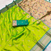 Appealing Parrot Paithani Silk Saree With Ravishing Blouse Piece