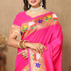 Elision Magenta Paithani Silk Saree With Lissome Blouse Piece