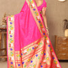 Elision Magenta Paithani Silk Saree With Lissome Blouse Piece