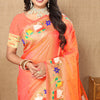 Transcendent Peach Paithani Silk Saree With Vivacious Blouse Piece
