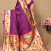 Resonant Purple Paithani Silk Saree With Posh Blouse Piece