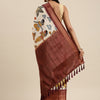 Gratifying Beige Kalamkari Printed Saree With Jazzy Blouse Piece