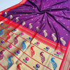 Admirable Purple Paithani Silk Saree With Cynosure Blouse Piece