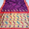Admirable Purple Paithani Silk Saree With Cynosure Blouse Piece