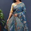 Felicitous Rama Soft Banarasi Silk Saree With Amiable Blouse Piece