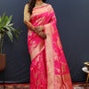 Propinquity Dark Pink Soft Banarasi Silk Saree With Ineffable Blouse Piece
