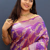 Captivating Lavneder Soft Banarasi Silk Saree With Prominent Blouse Piece