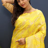 Delectable Yellow Soft Banarasi Silk Saree With Pleasurable Blouse Piece