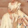 Intricate Beige Paithani Silk Saree With Smart Blouse Piece