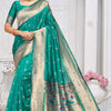 Surpassing Rama Paithani Silk Saree With Breathtaking Blouse Piece