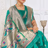 Surpassing Rama Paithani Silk Saree With Breathtaking Blouse Piece