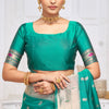 Surpassing Rama Paithani Silk Saree With Breathtaking Blouse Piece