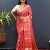 Lagniappe Pink Patola Silk Saree with Rhapsodic Blouse Piece
