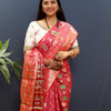 Lagniappe Pink Patola Silk Saree with Rhapsodic Blouse Piece