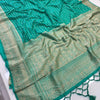 Nebula Sea Green Soft Banarasi Silk Saree With Ailurophile Blouse Piece