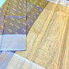 Beautiful Lavender Soft Tissue Silk Saree With Radiant Blouse Piece
