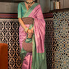 Mesmeric Pink Soft Banarasi Silk Saree With Traditional Blouse Piece