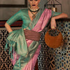 Mesmeric Pink Soft Banarasi Silk Saree With Traditional Blouse Piece