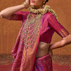 Flaunt Purple Kanjivaram Silk Saree With Sizzling Blouse Piece