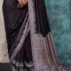 Piquant Black Digital Printed Crape Silk Saree With Snappy Blouse Piece