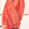 Preferable Red Kanjivaram Silk Saree With Glorious Blouse Piece