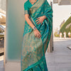 Redolent Rama Kanjivaram Silk Saree With Serendipity Blouse Piece