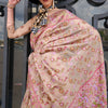 Tempting Beige Pashmina saree With Proficient Blouse Piece