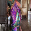 Cynosure Purple Soft Banarasi Silk Saree With Rhapsodic Blouse Piece