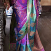 Cynosure Purple Soft Banarasi Silk Saree With Rhapsodic Blouse Piece