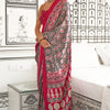 Stunner Grey Digital Printed Satin Silk Saree With Cynosure Blouse Piece