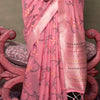 Sumptuous Pink Cotton Silk Saree With Nemesis Blouse Piece