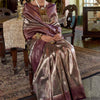 Opulent Purple Kanjivaram Silk Saree With Delightful Blouse Piece
