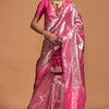 Lassitude Pink Kanjivaram Silk Saree With Incredible Blouse Piece