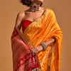 Ravishing Orange Soft Banarasi Silk Saree With Prettiest Blouse Piece